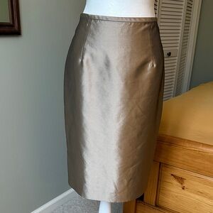 Adrianna Papell gold/copper toned pencil skirt sz 10